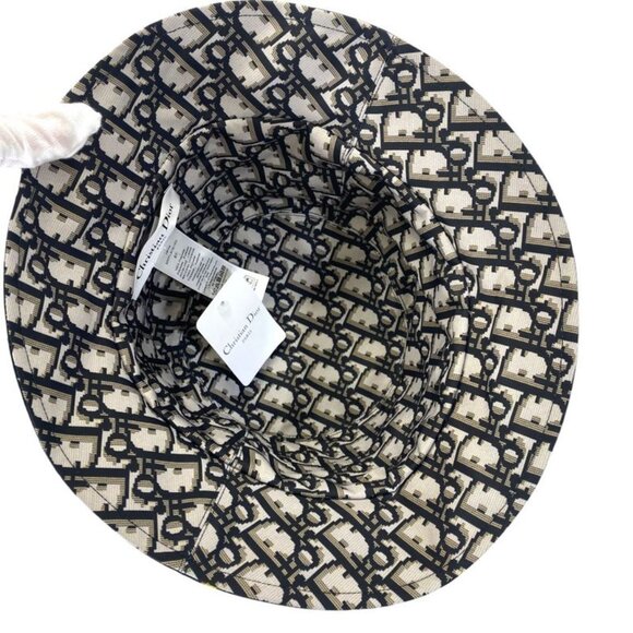 Dior Teddy-d Oblique Trotter Bucket Hat Reversible Black Gray Multicolor main image 9